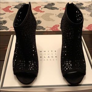 Black Cutout Booties from White House Black Market